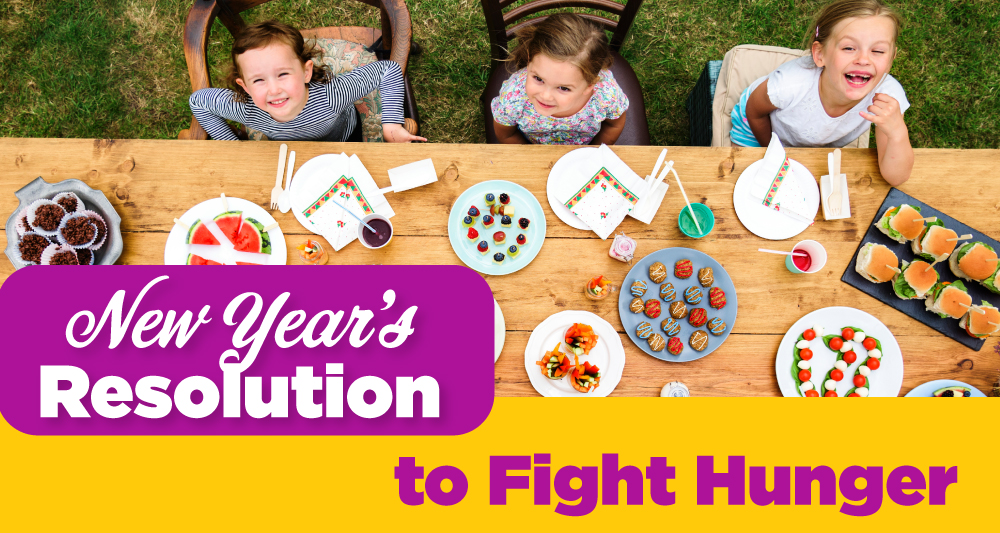 Commit to the fight against childhood hunger. These New Year’s resolution ideas can provide benefits both to you and your local community.