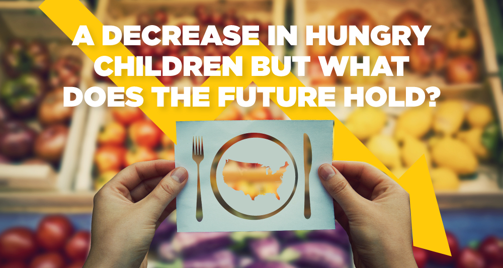 Thanks to the ongoing efforts of many in the United States there is a decrease in hungry children reaching a two-decade low.